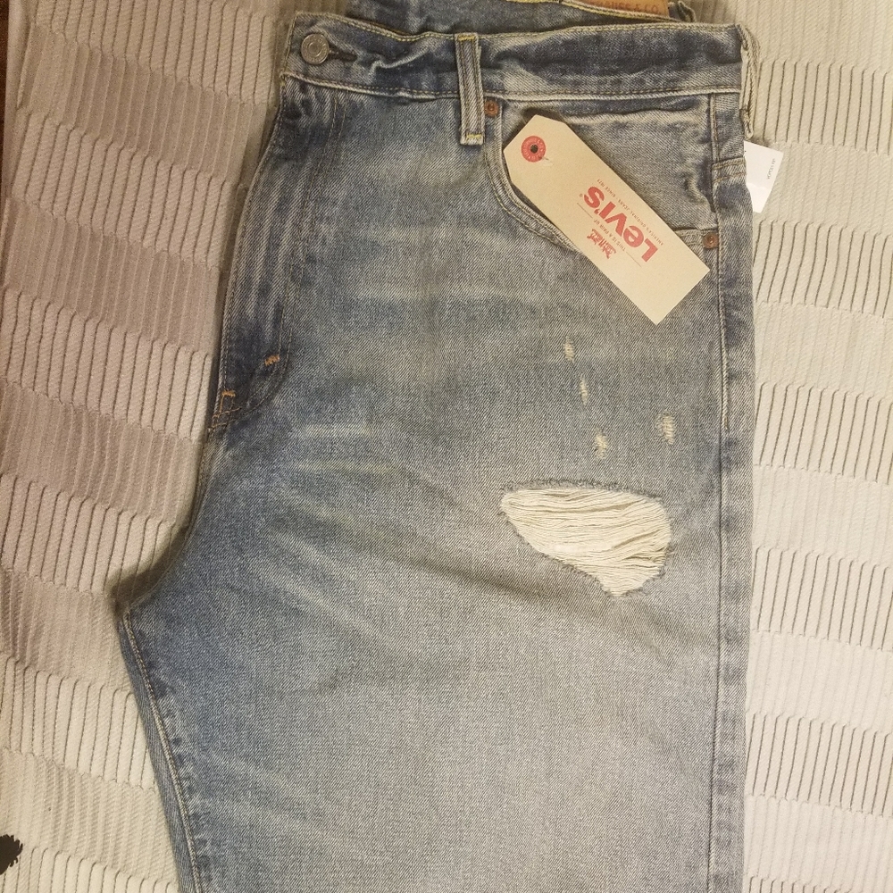 Levi's Men's distressed 569 loose straight shorts